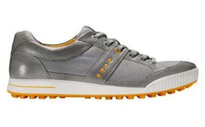 ECCO Men's Street Textile Spikeless Golf Shoes - Wild Dove/Cloud/Fanta