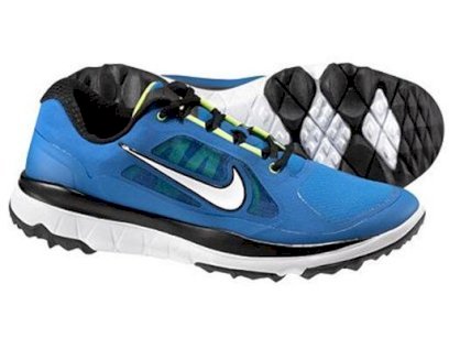 Nike Men's FI Impact Spikeless Golf Shoes - Blue/Green/Black/White