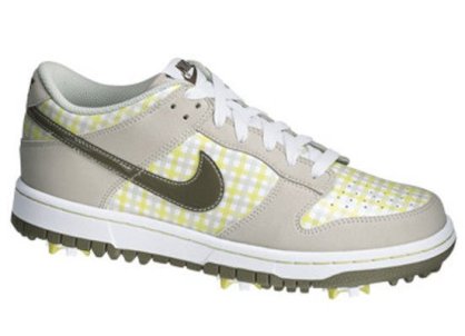  Nike - Women's Nike Dunk NG Golf Shoes Grey/Green/Yellow 