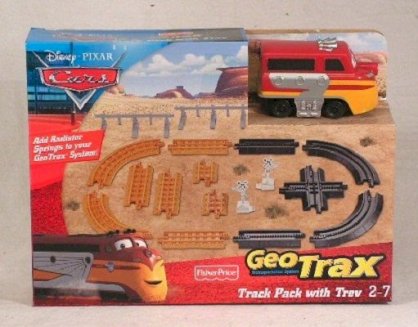 Fisher Price Disney Pixas Cars Geotrax Track Pack With Trev -  Build Your Own Radiator Springs
