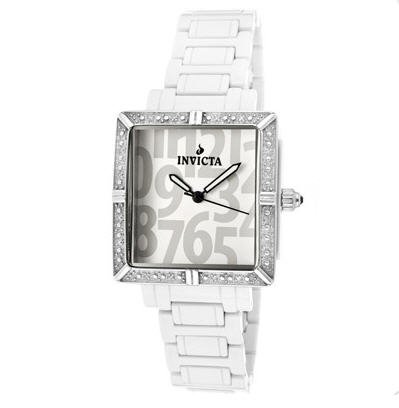 Invicta Women's 10265 Ceramics Diamond Accented White Dial White Ceramic Watch