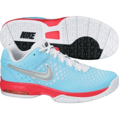 Nike Men's Air Max Cage Advantage Tennis Shoe polar blue / crimson/white