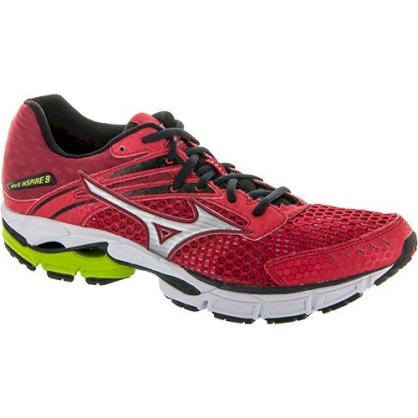 Mizuno Wave Inspire 9 Men's Chinese Red/Silver/Lime Punch