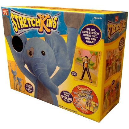 Stretchkins Elephant Life-size Plush Toy That You Can Play, Dance, Exercise and Have Fun With