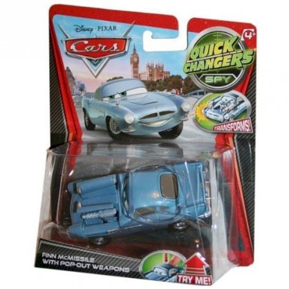 Disney / Pixar Cars 2 Movie 1:55 Quick Changers Spy Finn McMissile with Pop-Out Weapons