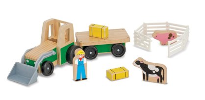 Farm Tractor Wooden Play Set