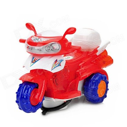 3889 Electric Drift Motorcycle Toy w/ Music - Red (3 x AA)