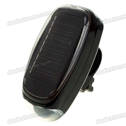 Solar Power Self-Recharge Bicycle 3 White LED Front Light + 3 Red LED Safety Tail Light (2*AA)