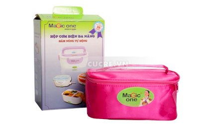 Hộp cơm hâm nóng tự động magicone chính hãng 3 ngăn+đôi đũa. CR-64061