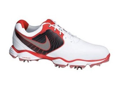  Nike Golf Lunar Control II Golf Shoes 2013 - White/Silver/Hyper Red/Anthracite 