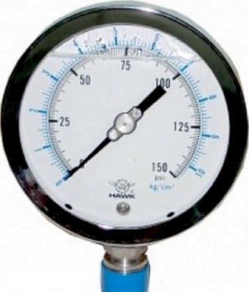 Đồng hồ áp suất Hawk Gauge 27L (63MM), 0/25 KG/CM2 & PSI