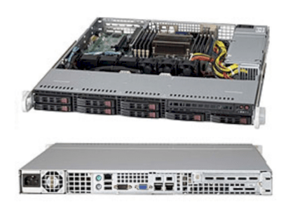 Server Supermicro SuperServer 1017R-MTF (SYS-1017R-MTF) E5-2697 v2 (Intel Xeon E5-2697 v2 2.70GHz, RAM 16GB, 330W, Không kèm ổ cứng)