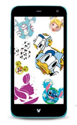 Docomo Fujitsu Disney Mobile on Docomo F-03F (F-03F) Blue