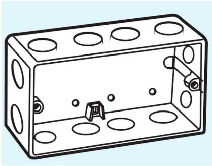 Đế âm tự chống cháy dùng cho ổ cạo râu và ổ 3 chấu kiểu Anh Vanlock ET257