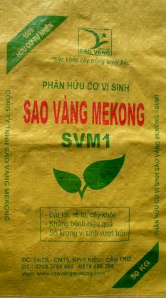 Phân bón hữu cơ vi sinh Sao Vàng Mekong SVM1