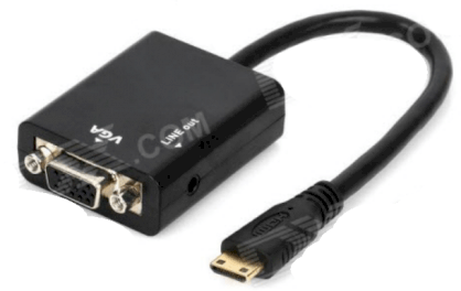 Bộ chuyển đổi MiniHDMI sang VGA kèm theo audio PK239 MiniH2V+A