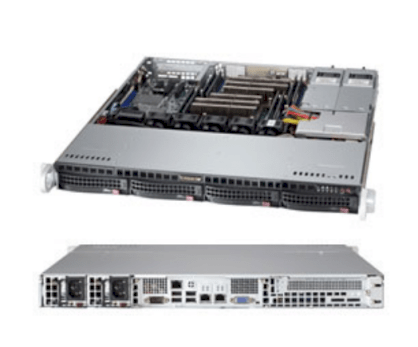 Server Supermicro SuperServer 6017R-M7RF (Black) (SYS-6017R-M7RF) E5-2667 v2 (Intel Xeon E5-2667 v2 3.30GHz, RAM 16GB, 400W, Không kèm ổ cứng)