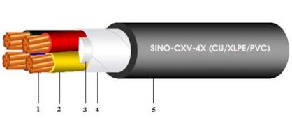Cáp treo 4 lõi Sino-Vanlock CXV 4x 10