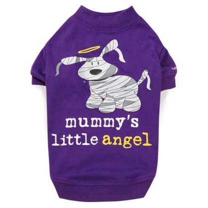 Dog is Good Mummy's Little Angel Dog T-Shirt - Purple