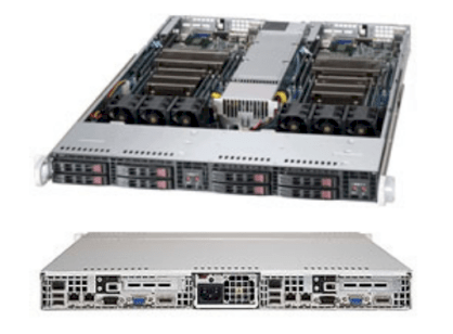 Server Supermicro SuperServer 1027TR-TQF (Black) (SYS-1027TR-TQF) E5-2620 v2 (Intel Xeon E5-2620 v2 2.10GHz, RAM 4GB, 1280W, Không kèm ổ cứng)