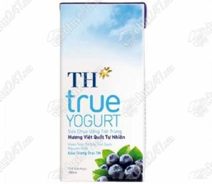Sữa chua uống tiệt trùng TH True Việt Quất 4 hộp x 180ml