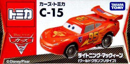 Tomy Tomica C-15 Disney Cars Pixar Lightning McQueen (World Grandprix Ver)