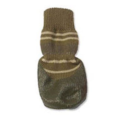 Comet's Non-Skid Bootie Socks - Brown/Green