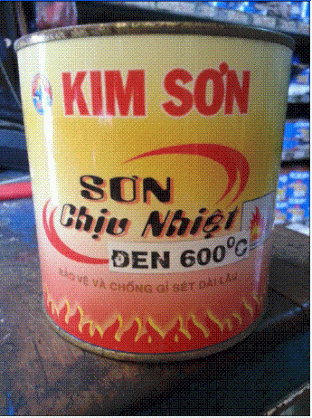 Sơn chịu nhiệt 600 độ đen Kim Sơn