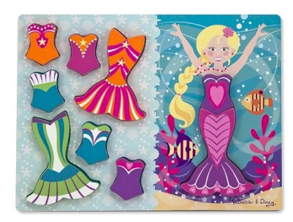Mermaid Dress-Up Chunky Puzzle - 9 pieces