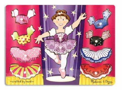 Ballerina Dress-Up Mix 'n Match Peg Puzzle - 10 Pieces