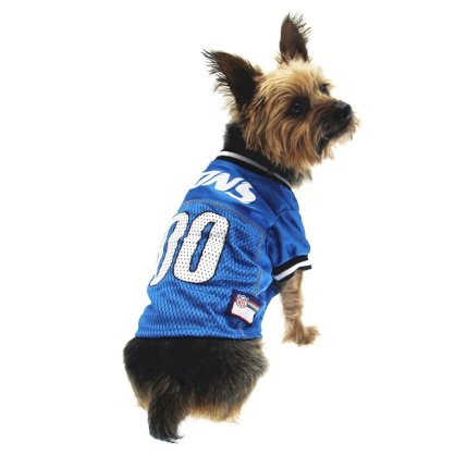 Detroit Lions Officially Licensed Dog Jersey - Black and White Trim