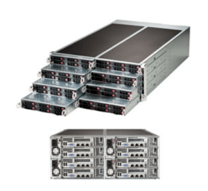 Server Supermicro SuperServer F617R2-RT+ (SYS-F617R2-RT+) E5-2650L v2 (Intel Xeon E5-2650L v2 1.70GHz, RAM 4GB, PS 1620W, Không kèm ổ cứng)