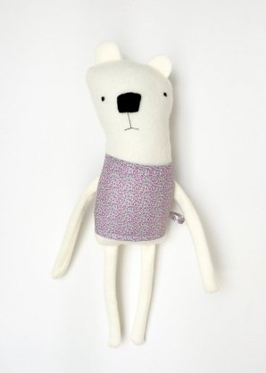 Plush Polar Bear Friend- Finkelstein's Center Handmade Creature