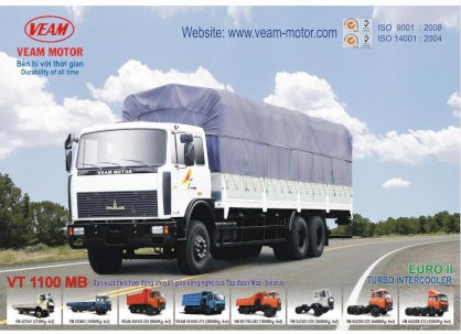Xe tải Veam 11 tấn 6x4|Veam VT1100|Veam Maz Belarus