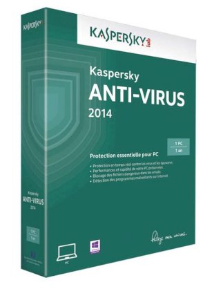 KAV- Kaspersky Antivirus 1PC 2014 ( có đĩa + vỏ hộp)