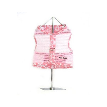 Hawaiian Netted Dog Harness w/ Leash - Pink