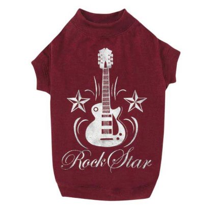 Rock Star Dog T-Shirt - Deep Raspberry