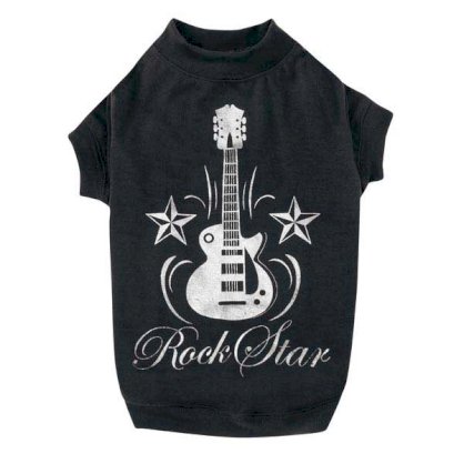 Rock Star Dog T-Shirt - Black