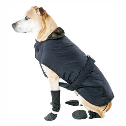 Muttluks Belted Dog Coat - Black