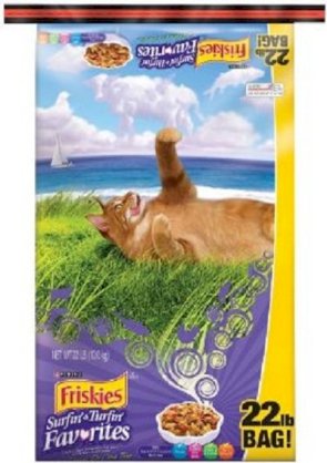 Friskies Dry Surfin' and Turfin' Favorites Dry Food Bag for Cats, 22-Pound