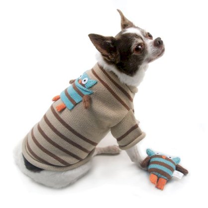 Owl Love You Forever Dog Sweater and Toy Set by Oscar Newman