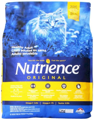 Nutrience Original Healthy Adult Cat Food, 18-Pounds, Chicken Meal with Brown Rice Recipe