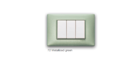 Mặt nạ ổ điện Plana - Metal - Vimar green 72