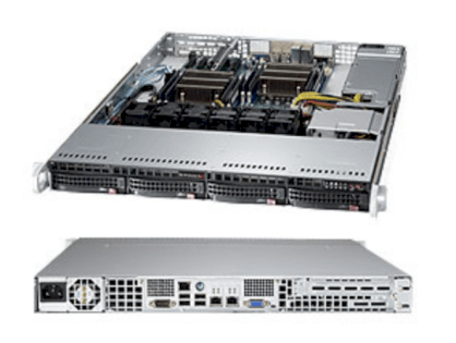 Server Supermicro SuperServer 6017R-TDAF (Black) (SYS-6017R-TDAF) E5-2609 v2 (Intel Xeon E5-2609 v2 2.50GHz, RAM 4GB, 600W, Không kèm ổ cứng)