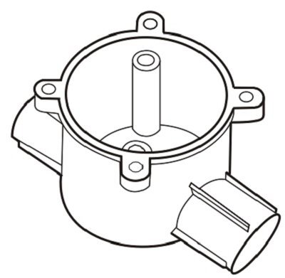 Hộp chia ngả 2 đường Φ25 cao Sino SP E240/25/2D