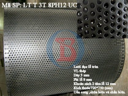 Lưới đột lỗ tròn LT T 3T 8PH12 UC