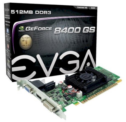 EVGA 512-P3-1300-LR (NVIDIA 8400 GS, 512MB DDR3, 32-bit, PCI-E 2.0 x16)