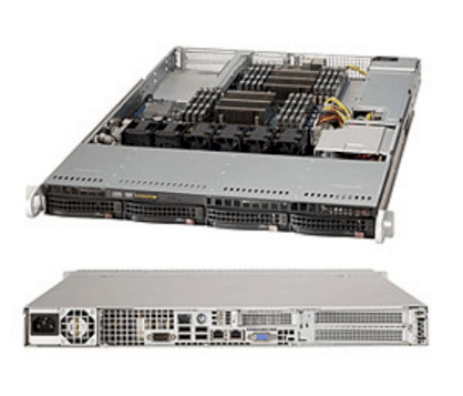 Server Supermicro SuperServer 6017R-NTF (SYS-6017R-NTF) E5-2609 (Intel Xeon E5-2609 2.40GHz, RAM 4GB, 600W, Không kèm ổ cứng)