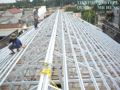 Hệ khung giàn thép mạ kẽm Asia truss cho mái lợp ngói nhà Biệt thự