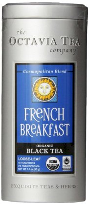 Octavia Tea French Breakfast (Organic And Fair Trade Black Tea) Loose Tea, 3-Ounce Tins (Pack of 2)